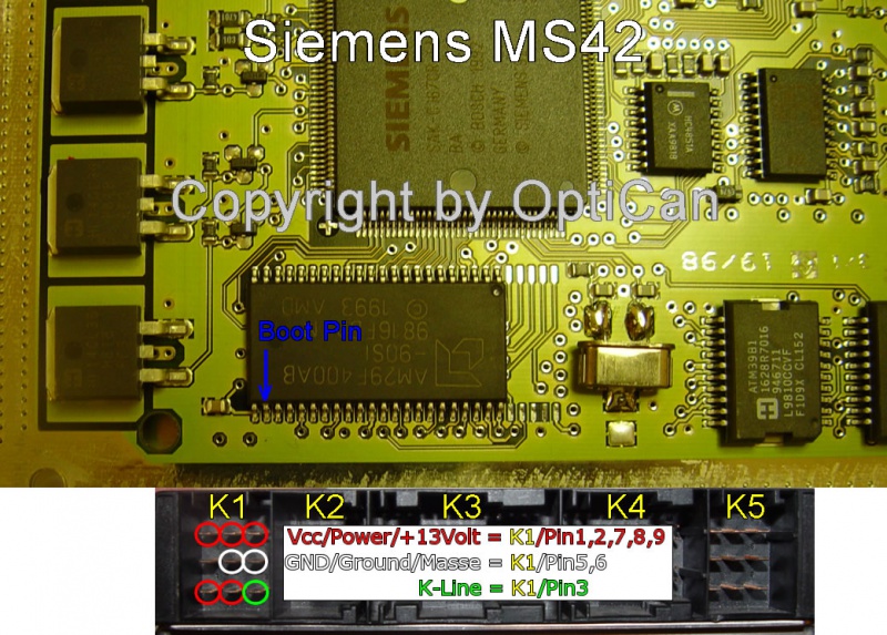 Siemens MS 4x (BMW) pinout diagram 5